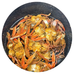 Fully Cleaned Steamed and Seasoned Blue Crabs #1
